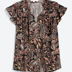 Daniel Rainn - Teresa Flutter sleeve tie neck blouse